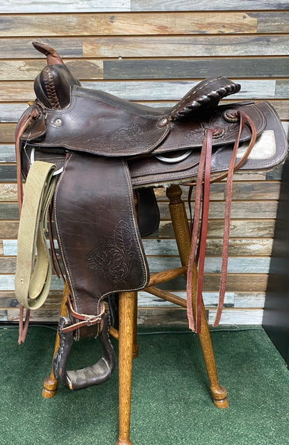 USED Santa Fe Saddlery Pleasure Saddle 15 1/2" Dark Oil