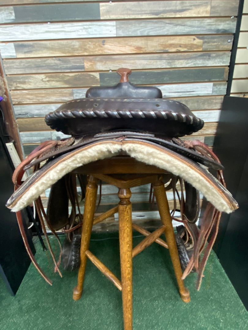 USED Santa Fe Saddlery Pleasure Saddle 15 1/2" Dark Oil