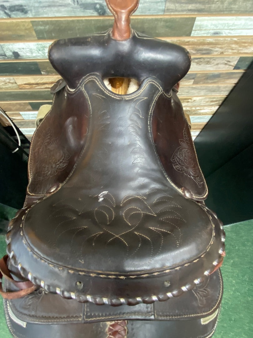 USED Santa Fe Saddlery Pleasure Saddle 15 1/2" Dark Oil