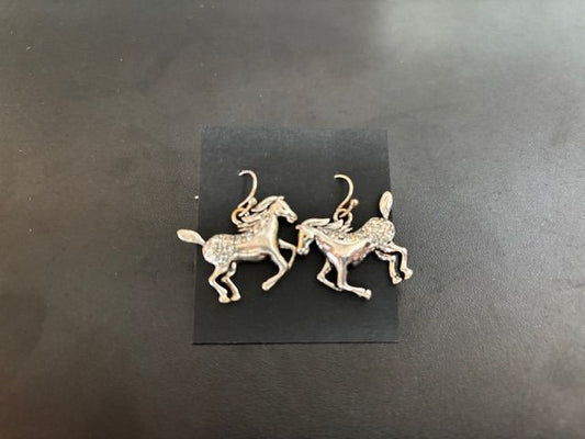 USED  Running Horse with Crystal Detail  Silver