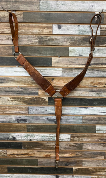 USED  Western Breast Collar, Lt Oil Custom  Lt Oil