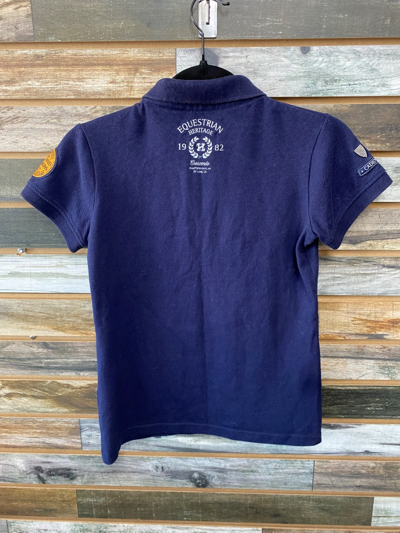 USED Horze Crescendo Polo Shirt Short Sleeve 4 Navy