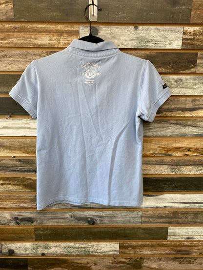 USED Horze Crescendo Ladies Polo Short Sleeve 6 Light Blue