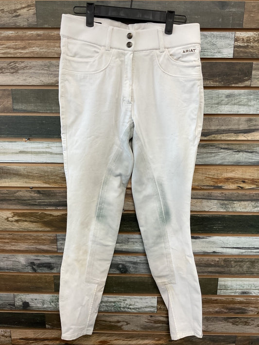 USED Ariat Pro Full Seat Breeches 28L White