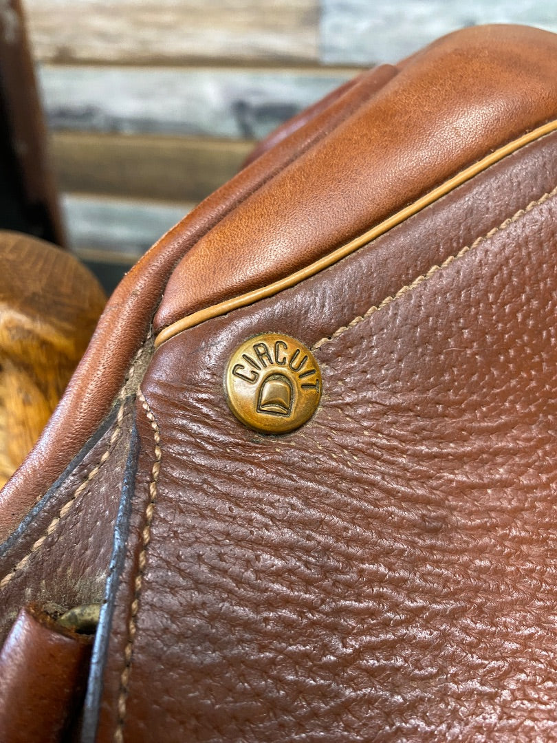 USED  Jump English Saddle 17" Medium Oil