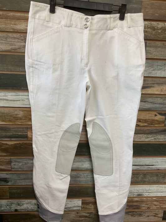 USED Tredstep Knee Patch Breeches 34L White