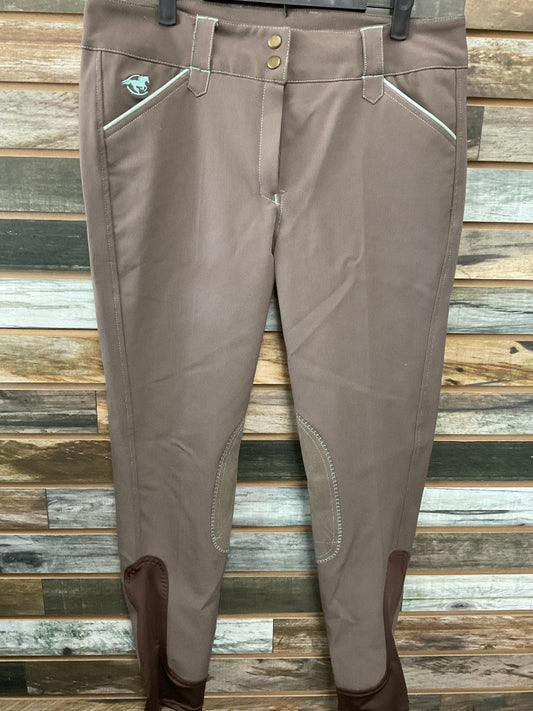 USED Piper By Smartpak Knee Patch Breeches 34L Brown
