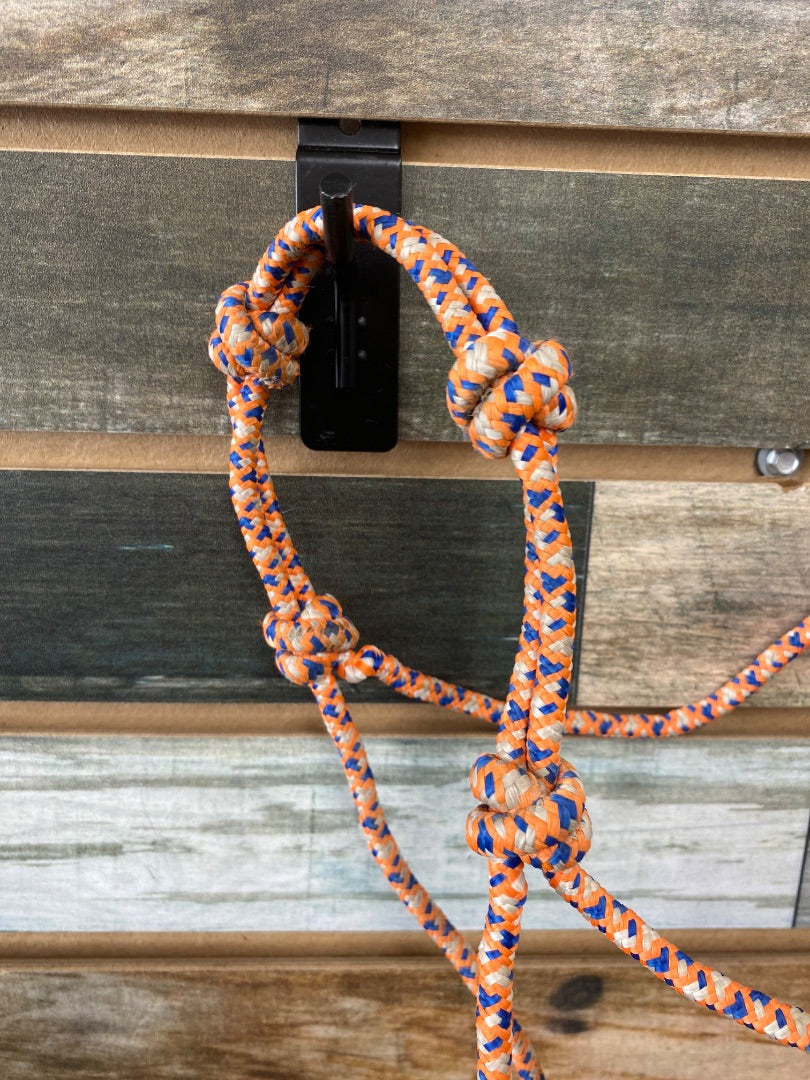 USED  Rope Halter Horse Orange/Black