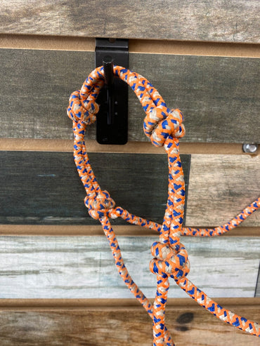USED  Rope Halter Horse Orange/Black