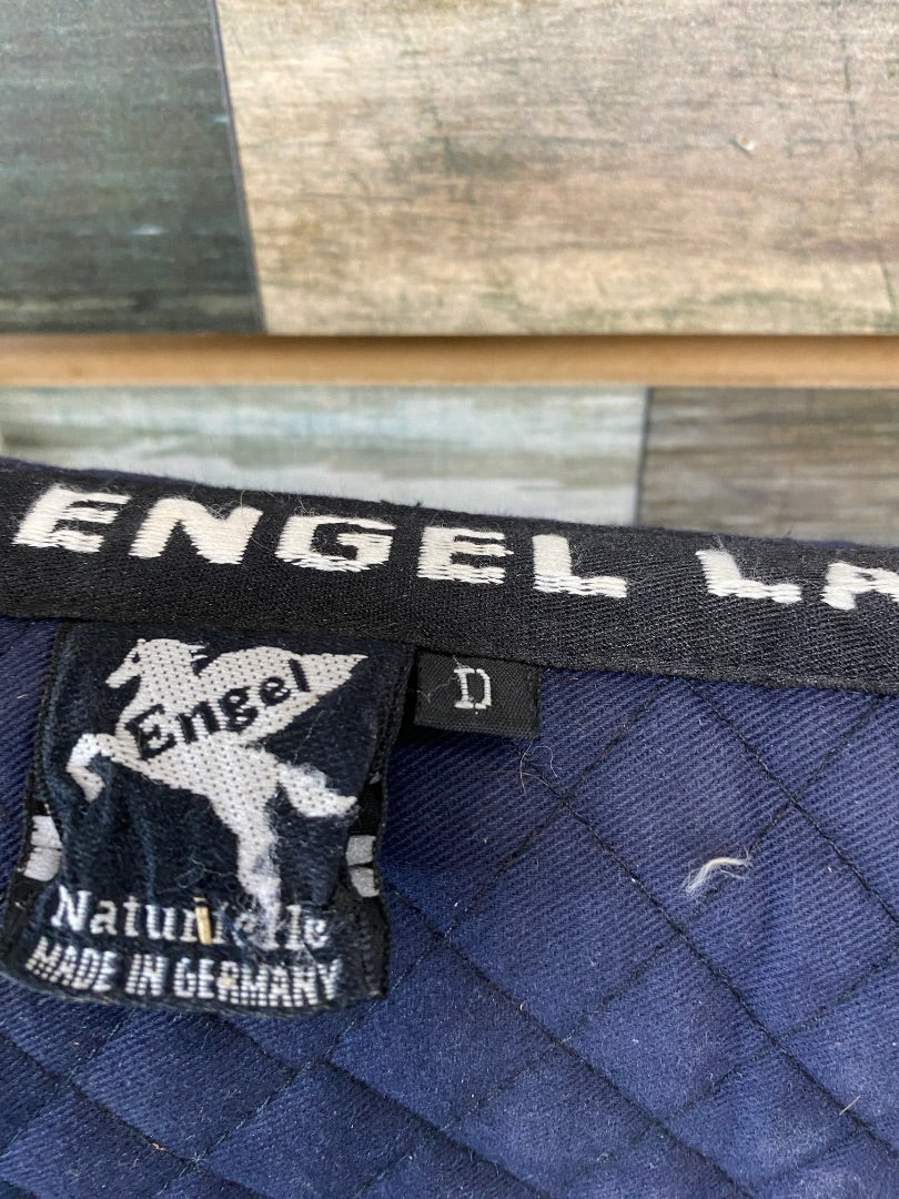 USED Engel English Dressage Pad Horse Navy/White