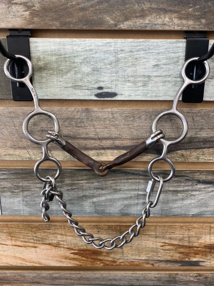 USED Reinsman Junior Cow Horse Snaffle 5" Silver