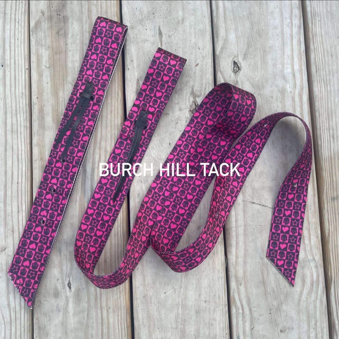 Burch Hill Tack Billet & Latigo - Hearts/Stars/Skulls