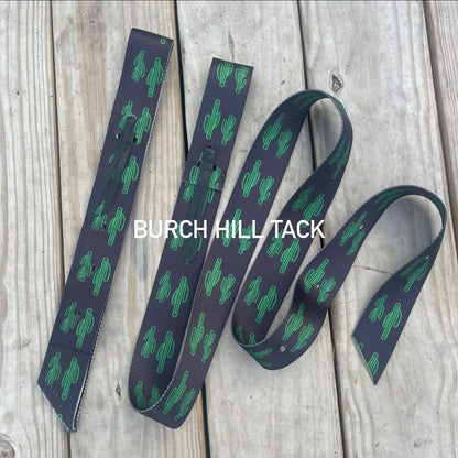 Burch Hill Tack Billet & Latigo - Neon Cactus