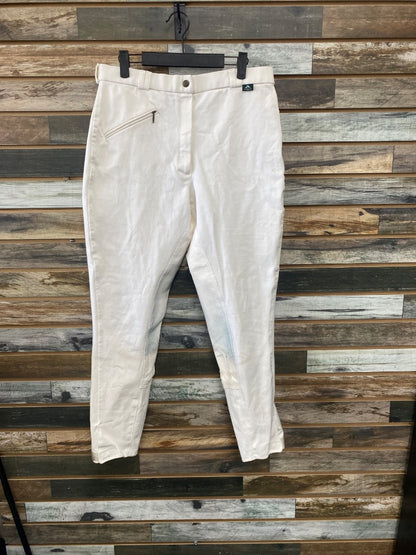 USED Mountain Horse White Fullseat Breeches Size 32R