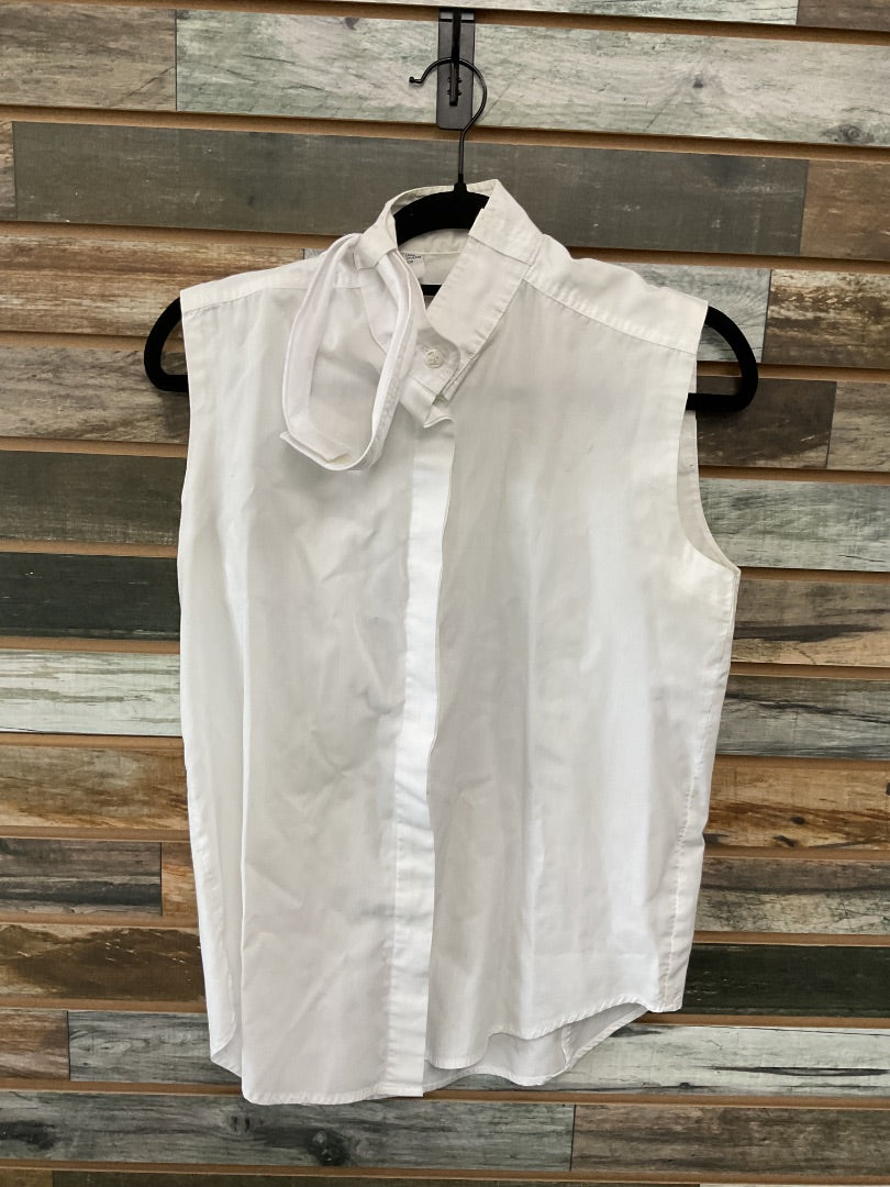USED Ovation Ladies English Riding Top Sleeveless 10 White
