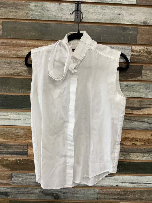 USED Ovation Ladies English Riding Top Sleeveless 10 White