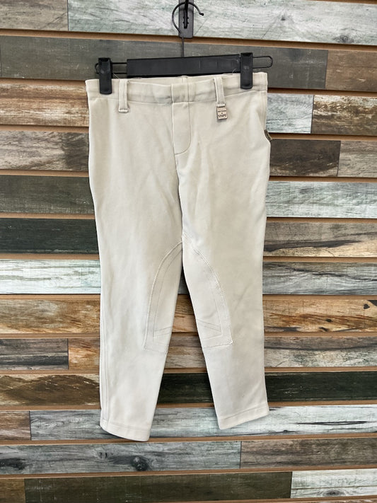 USED Devon-Aire Youth Knee Patch Breeches Small Light Grey