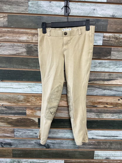 USED Tuff Rider Youth Knee Patch Breeches 12 Tan