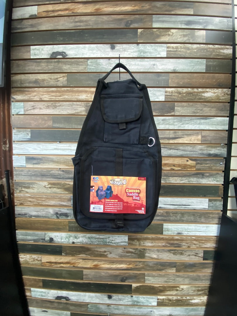 USED (NWT) Black Tough1 Canvas Saddle Bag