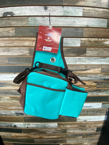 USED (NEW) Teal & Brown Tough1 Nylon Saddle Bag