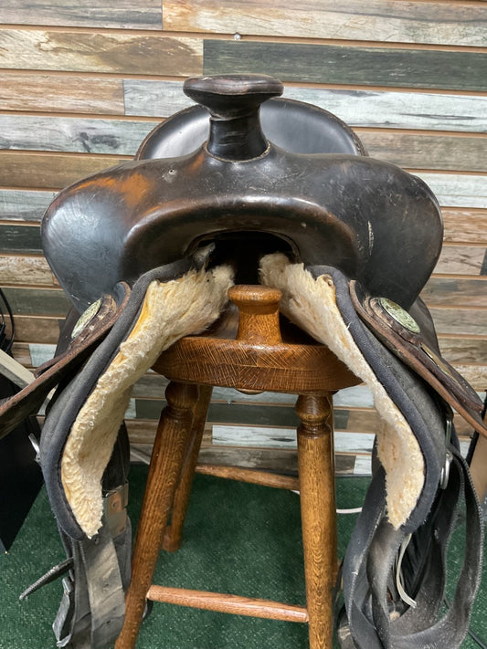 USED Big Horn Synthetic Western Saddle 16.5' Black