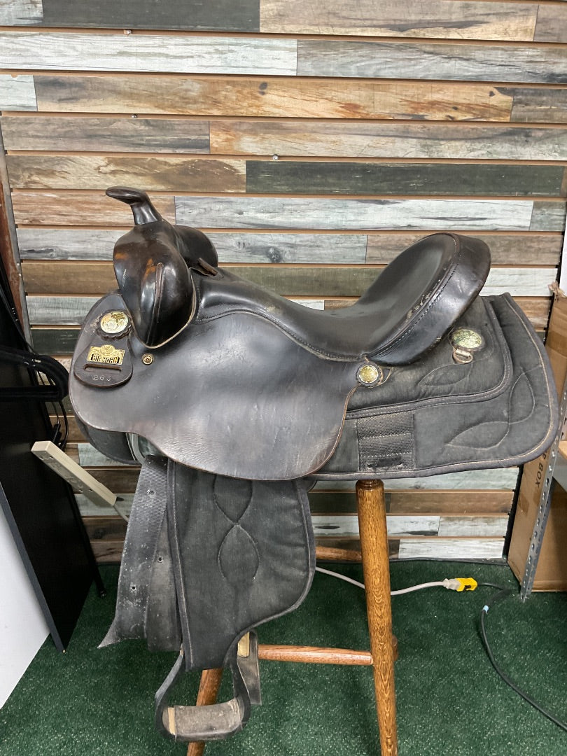 USED Big Horn Synthetic Western Saddle 16.5' Black