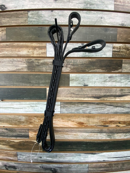 USED (NEW) EquiRoyal Black Laced Reins