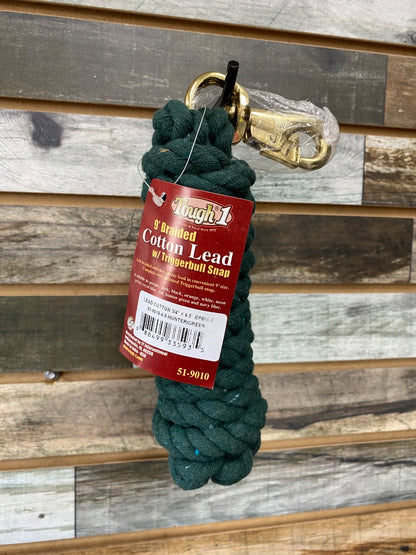USED (NEW) Hunter Green Tough1 Cotton Lead Rope 3/4" X 8.5'