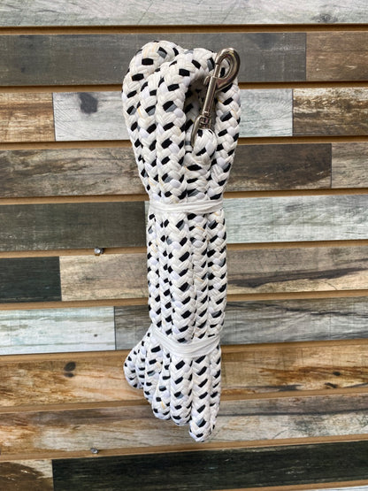USED (NEW) Tough1 Braided Lunge Line with Grey & Black Accents