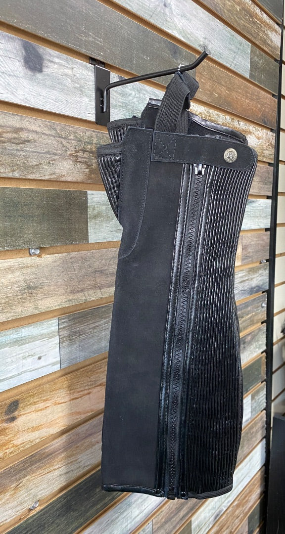 USED (NEW) Equi-Grip Synthetic Suede Half Chaps | Large