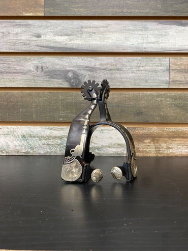 USED (NEW) Tough1 Western Spurs | Black Loaded Pistol