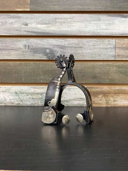 USED (NEW) Tough1 Western Spurs | Black Loaded Pistol