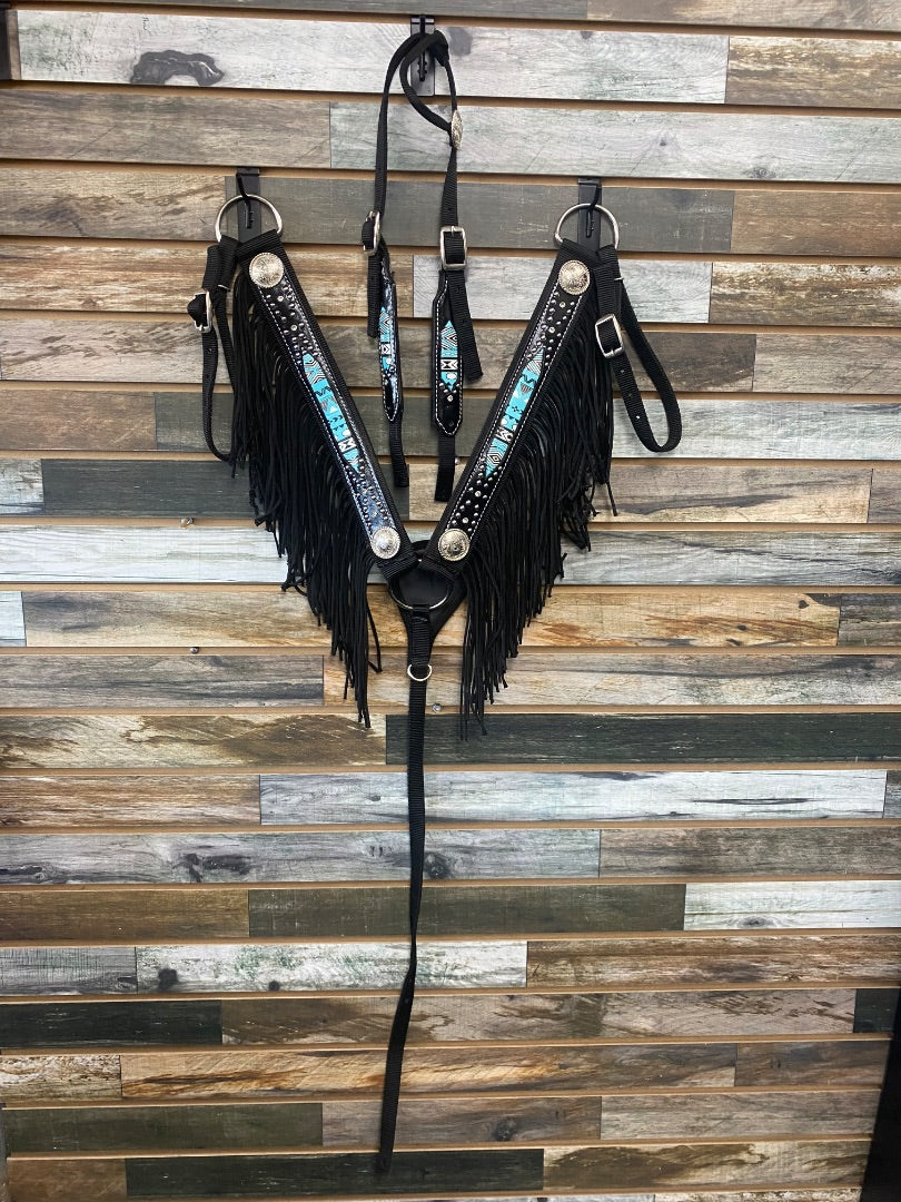 USED Breastcollar and Headstall set Horse Sized