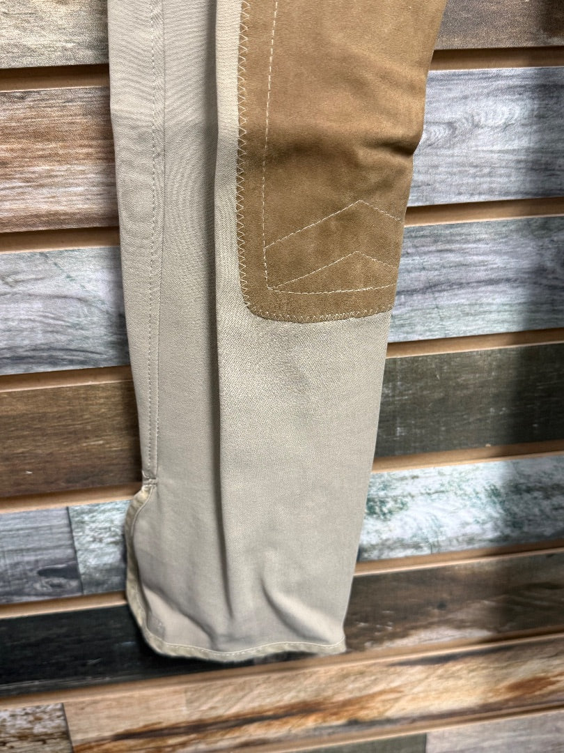 USED Tan Tailored Sportsman Trophy Hunter Ladies Breeches | 26R - Velcro Bottom