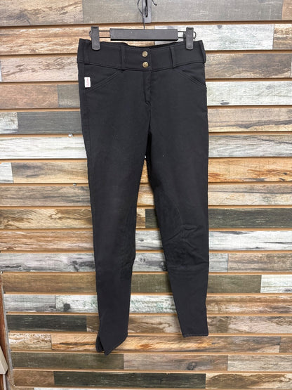 USED Black Tailored Sportsman Trophy Hunter Ladies Breeches | 26R - Velcro Bottom