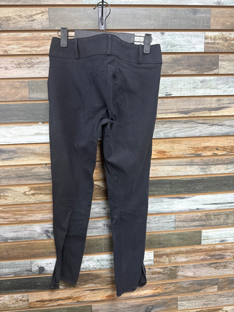 USED Black Tailored Sportsman Trophy Hunter Ladies Breeches | 26R - Velcro Bottom