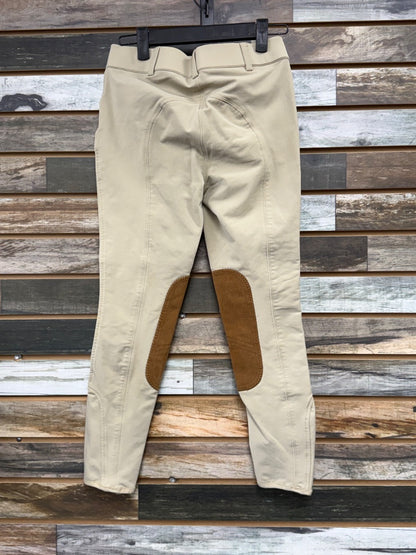 USED Camp Crossrail Knee Patch Breeches 12 Tan