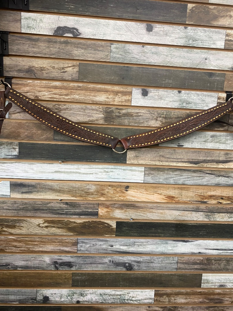 USED  Tripping Collar Full Dark Oil, White Buck Stitch