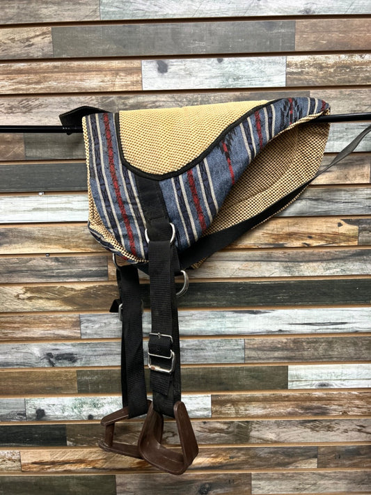 USED  Bareback Pads  Tan/Blue/Red