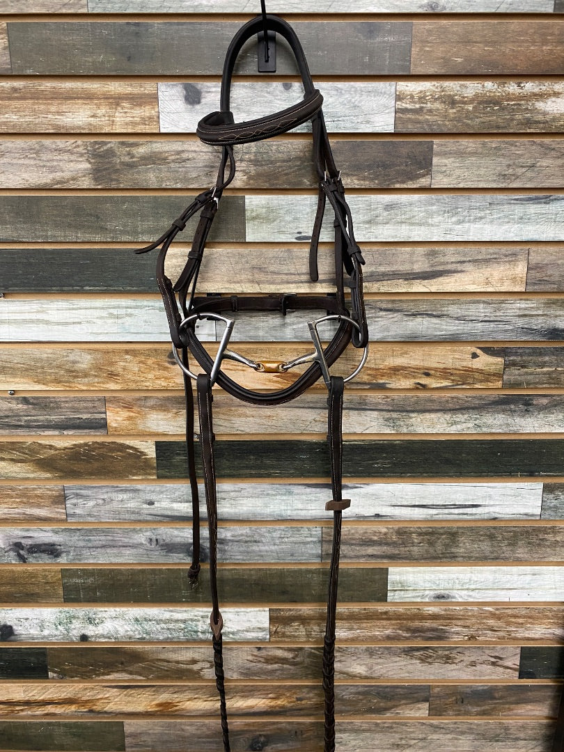 USED LeMieux Hunter Bridle w/ Reins & Oval Link Hunter Dee 5"
