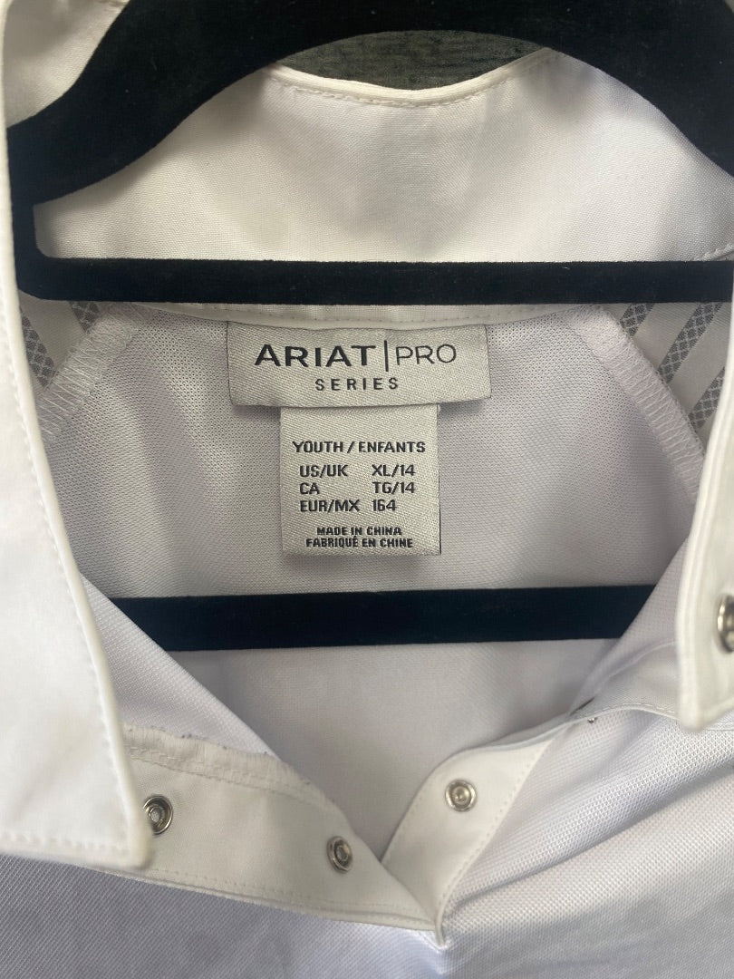 USED Ariat Pro Series Youth English Show Shirt