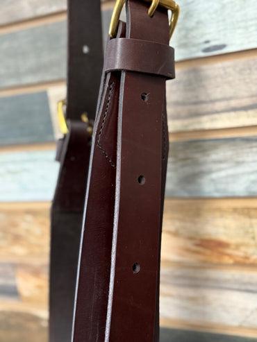 USED Circle Y Leather Back Cinch  Dark Oil