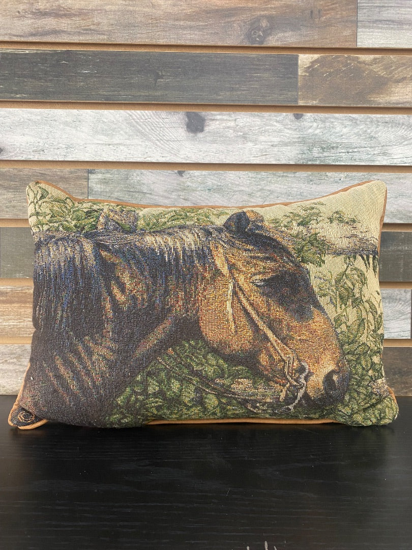 USED  Western Horse Head Decorative Pillow