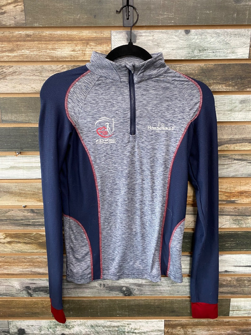 USED Horseware LS Quarter Zip XS Navy