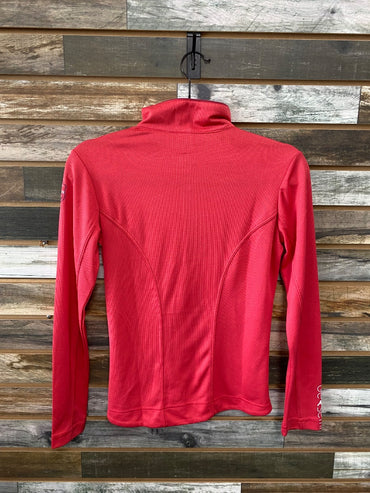 USED Gersemi LS Quarter Zip Sun Shirt XS Coral