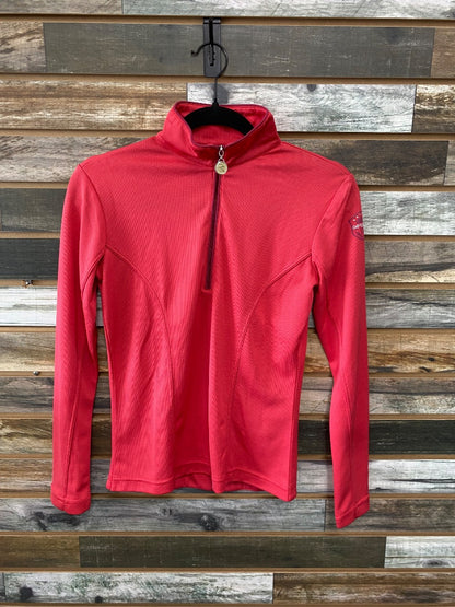 USED Gersemi LS Quarter Zip Sun Shirt XS Coral