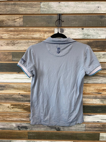 USED Tredstep Ladies English Riding Top Short Sleeve S Grey