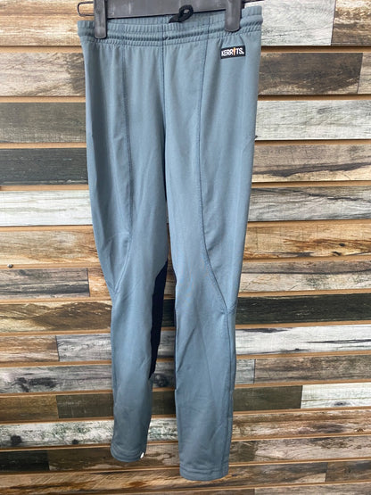 USED Kerrits Youth English Knee Patch Breeches Large Blue/Gray