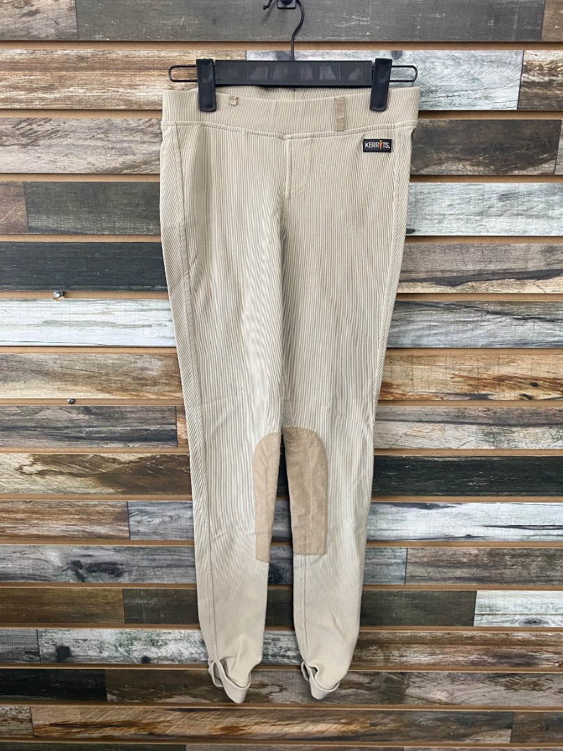 USED Kerrits Youth English Knee Patch Breeches XL Tan
