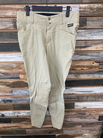 USED Kerrits Knee Patch Breeches 28R Tan